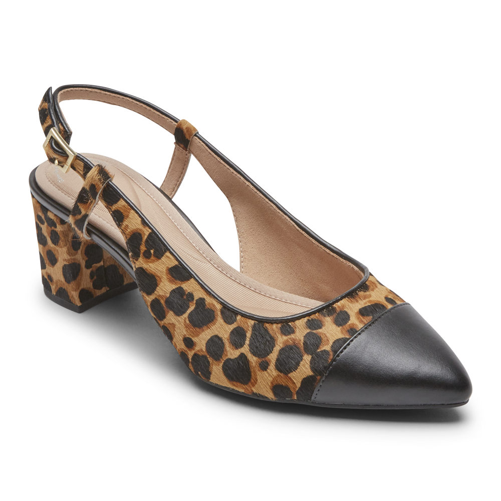 Rockport Slingback Dame Leopard - Total Motion Salima Posted - IUKR57219